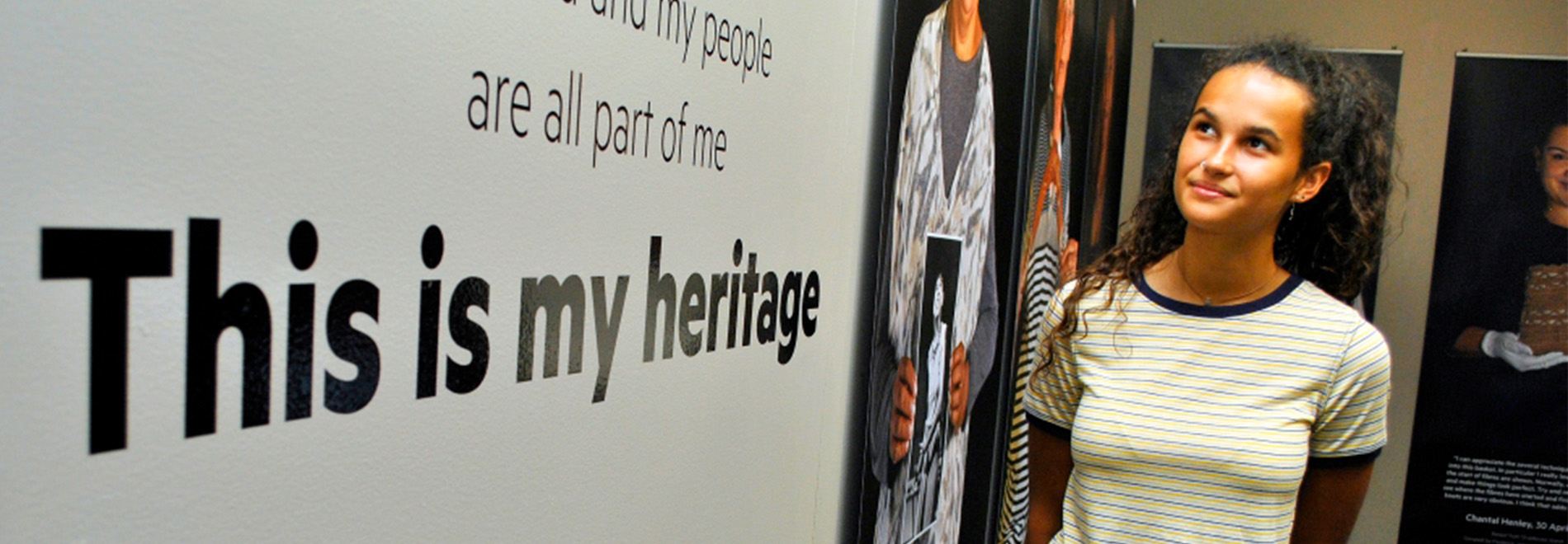 woman and The is my heritage sign 